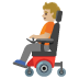 person in motorized wheelchair, medium-light skin tone